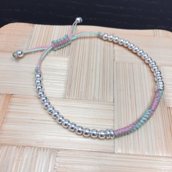 Knots Silver Beads Bracelet