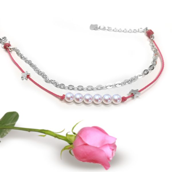 Pearl String Chain Bracelet