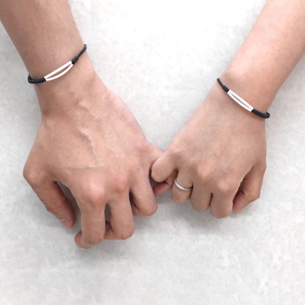 Double Twisty Line Couples Bracelet