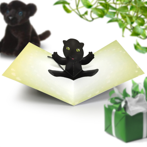 Black Panther Pop Up Card Image