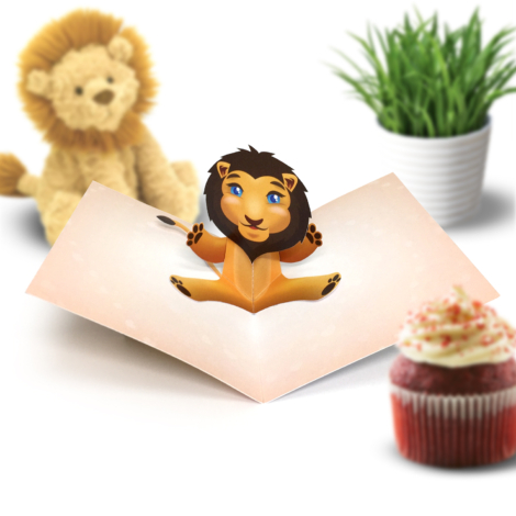 Lion Pop Up Card