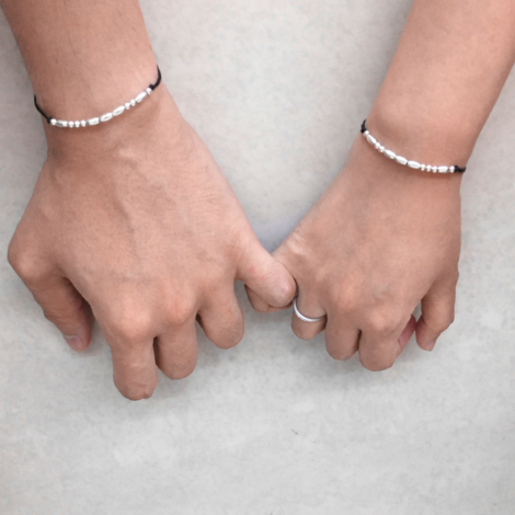 Love Morse Code Couples Bracelet Image