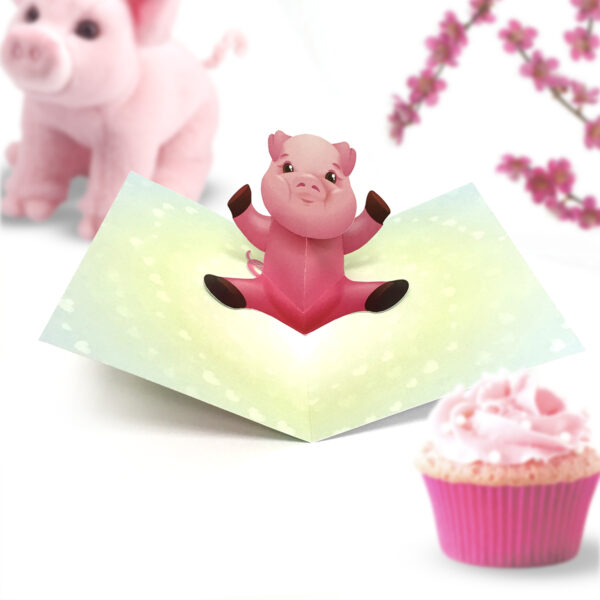 Pig Pop Up Card Image