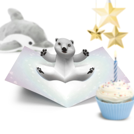 Polar Bear Pop Up Card