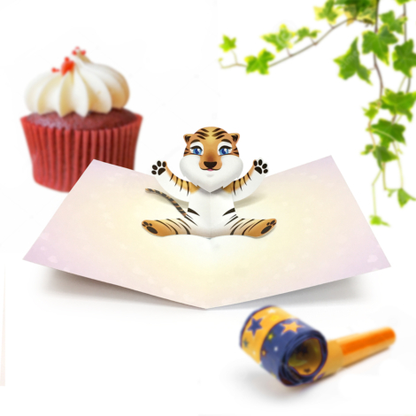 Tiger Pop Up Card