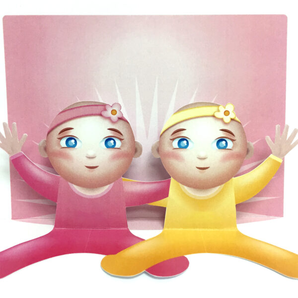 Baby Twins Pop Up Card