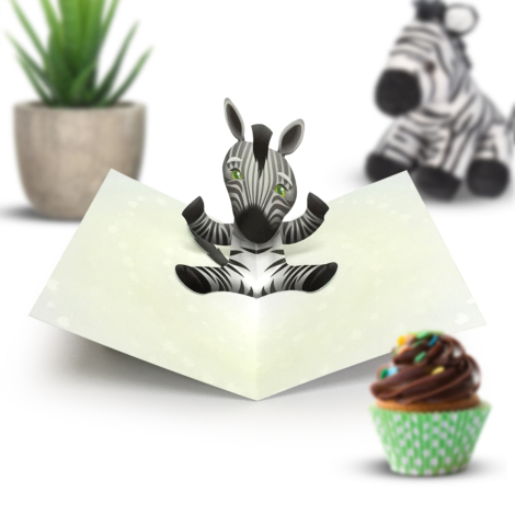 Zebra Pop Up Card