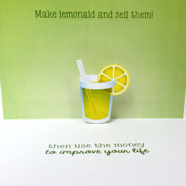 Life Lemons Pop Up Card