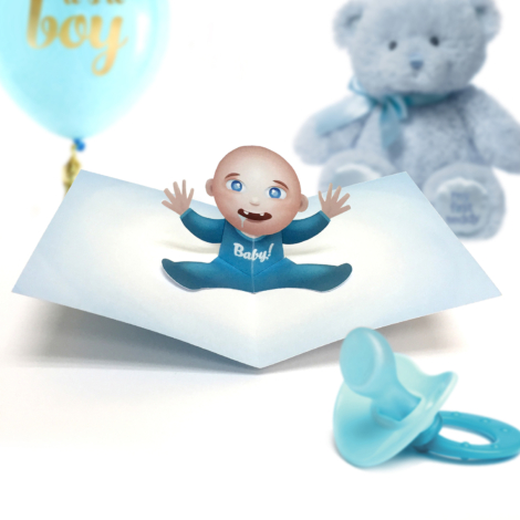 Baby Boy Pop Up Card