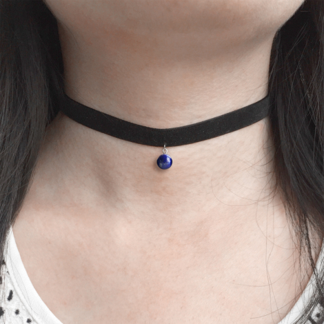 Lazurite Crystal Choker