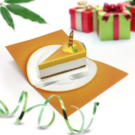 Mango Cheesecake Pop Up Card