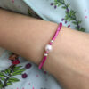 Pearl String Love Braid Bracelet
