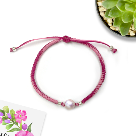 Pearl String Love Braid Bracelet