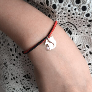 Akoya Pearl Squirrel Charm String Bracelet
