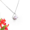 Triangle Pearl Necklace