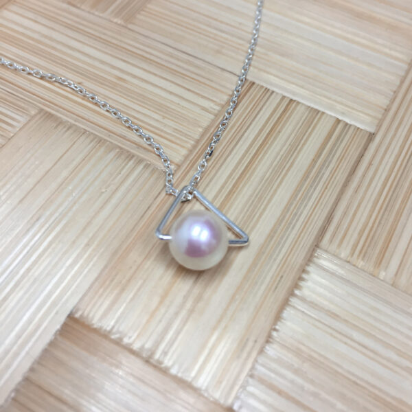 Triangle Pearl Necklace